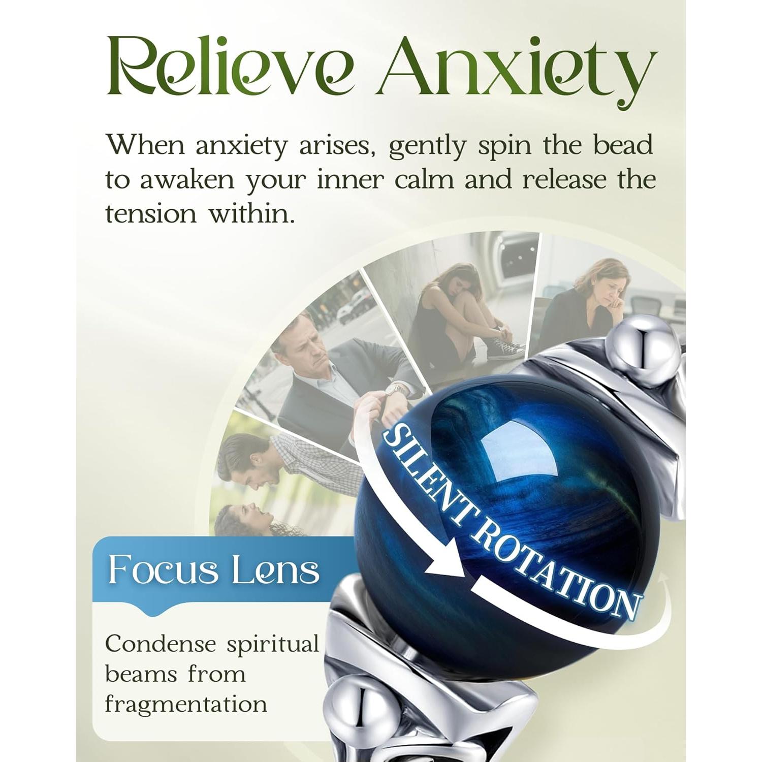 Anillo Giratorio de Descompresión Plata 925 con Amatista