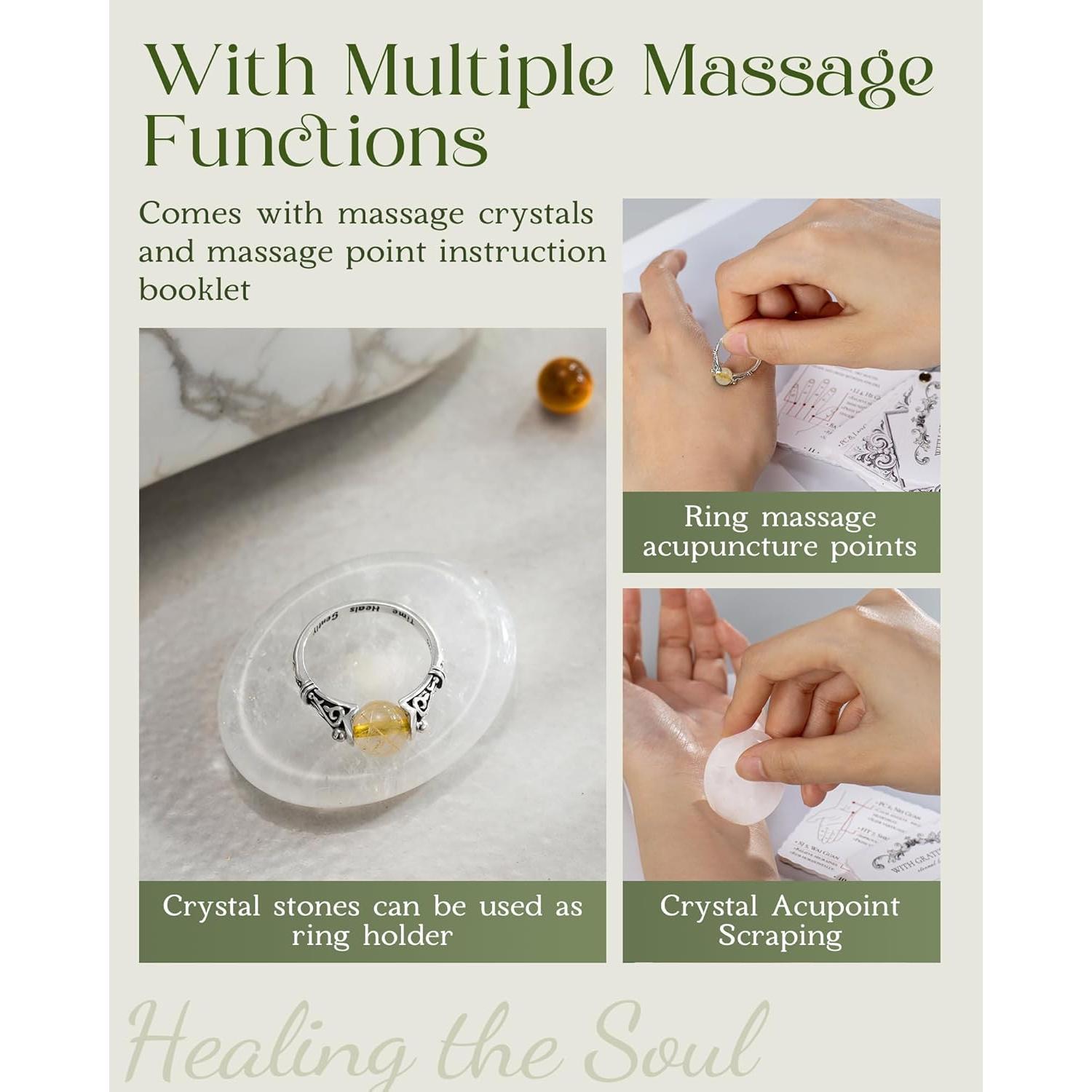 Anillo Giratorio de Plata 925 con Amatista Natural 18.2mm