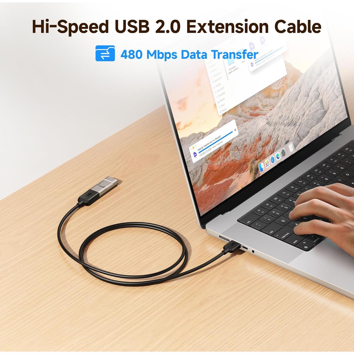 Cable de Extensión USB 2.0 Cable Matters 0.91m Paquete de 2