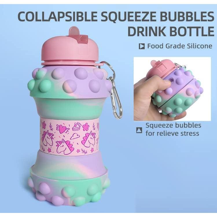 Botella de Agua Plegable Louis Donné 550ml Silicona Unicornio