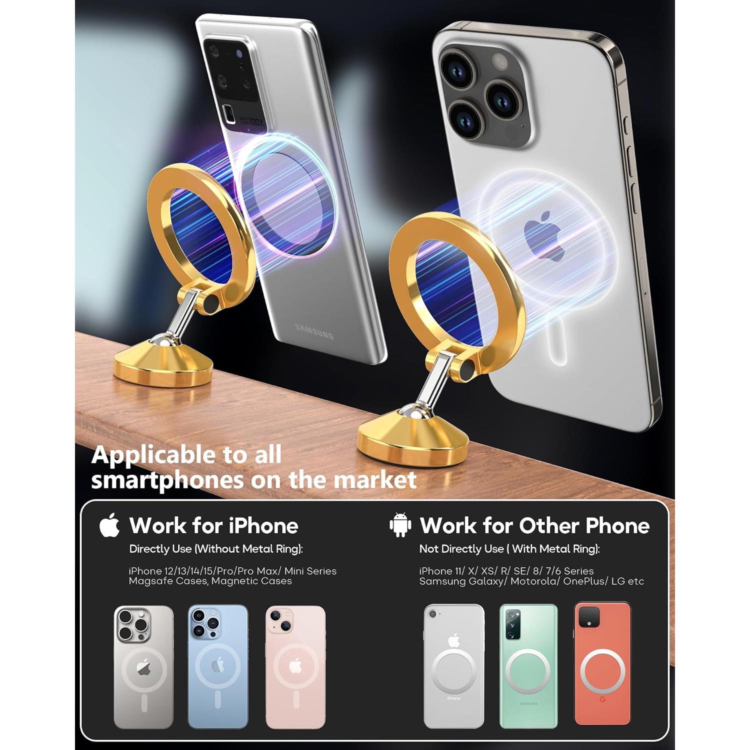 Soporte para Coche MagSafe LOXP Oro - Rotación 360°