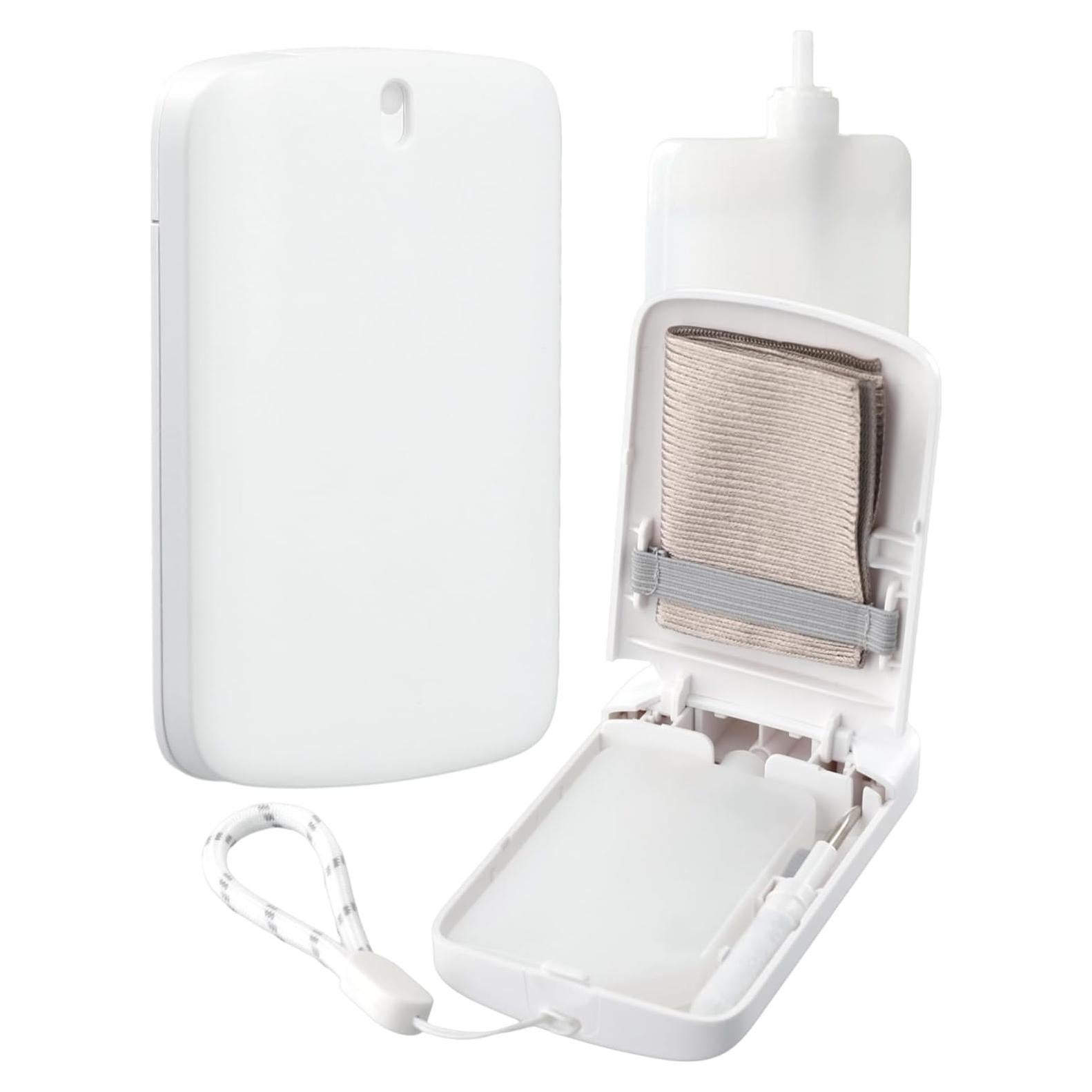 Kit de limpieza portátil QIAOYI con spray y paño - Blanco