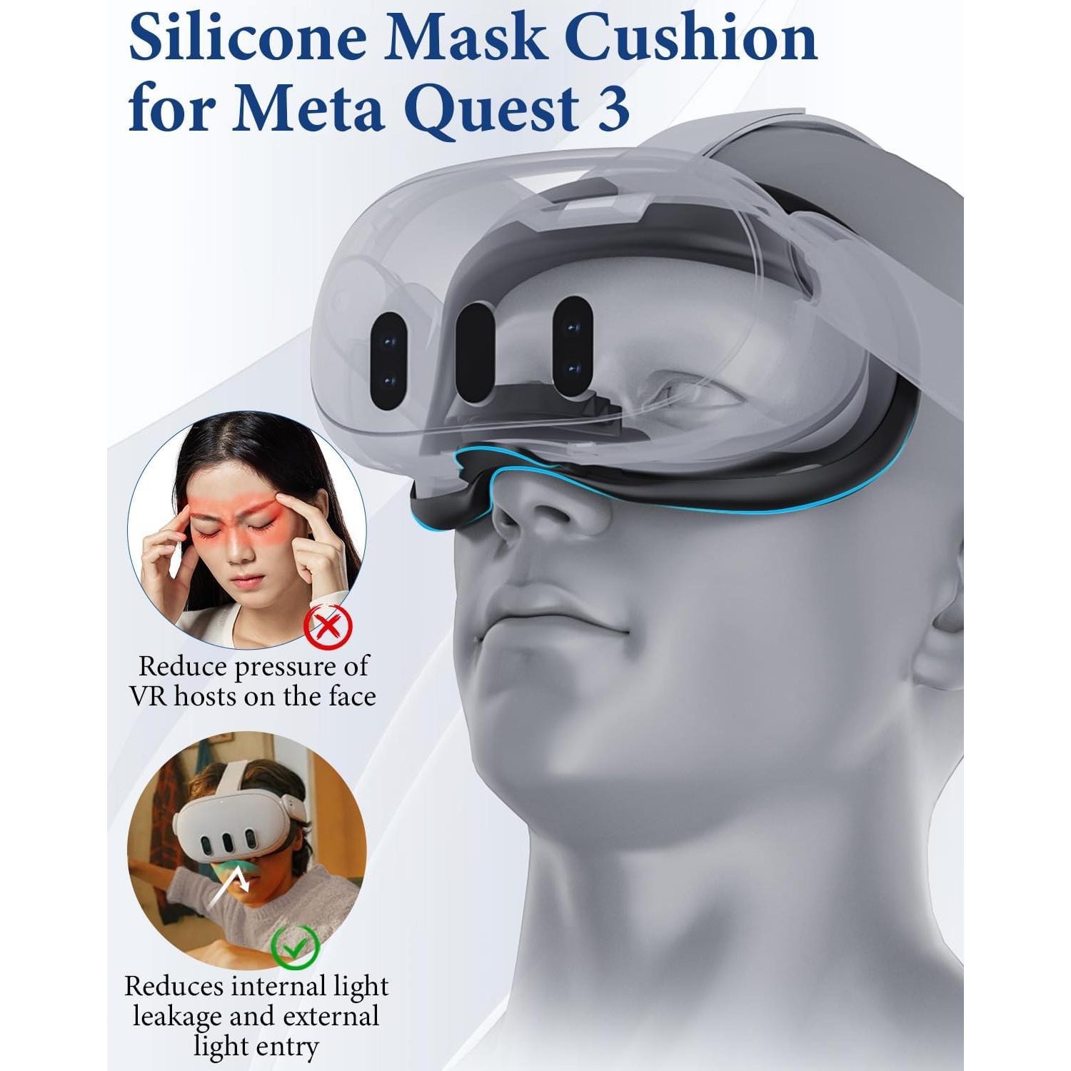 Kit de Almohadilla de Silicona para Meta Quest 3 - TanReginal