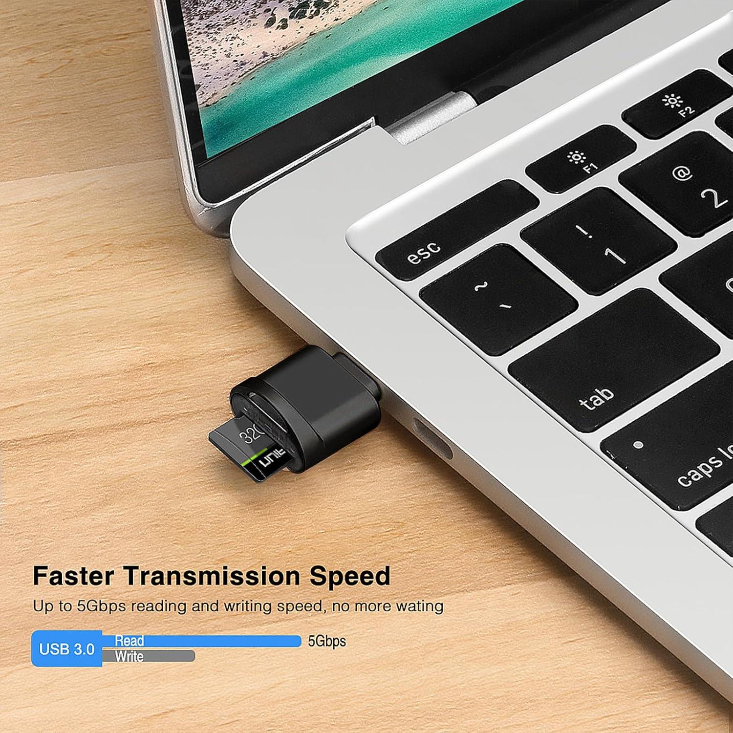 Lector de Tarjetas Micro SD USB-C Leizhan Mini - Negro