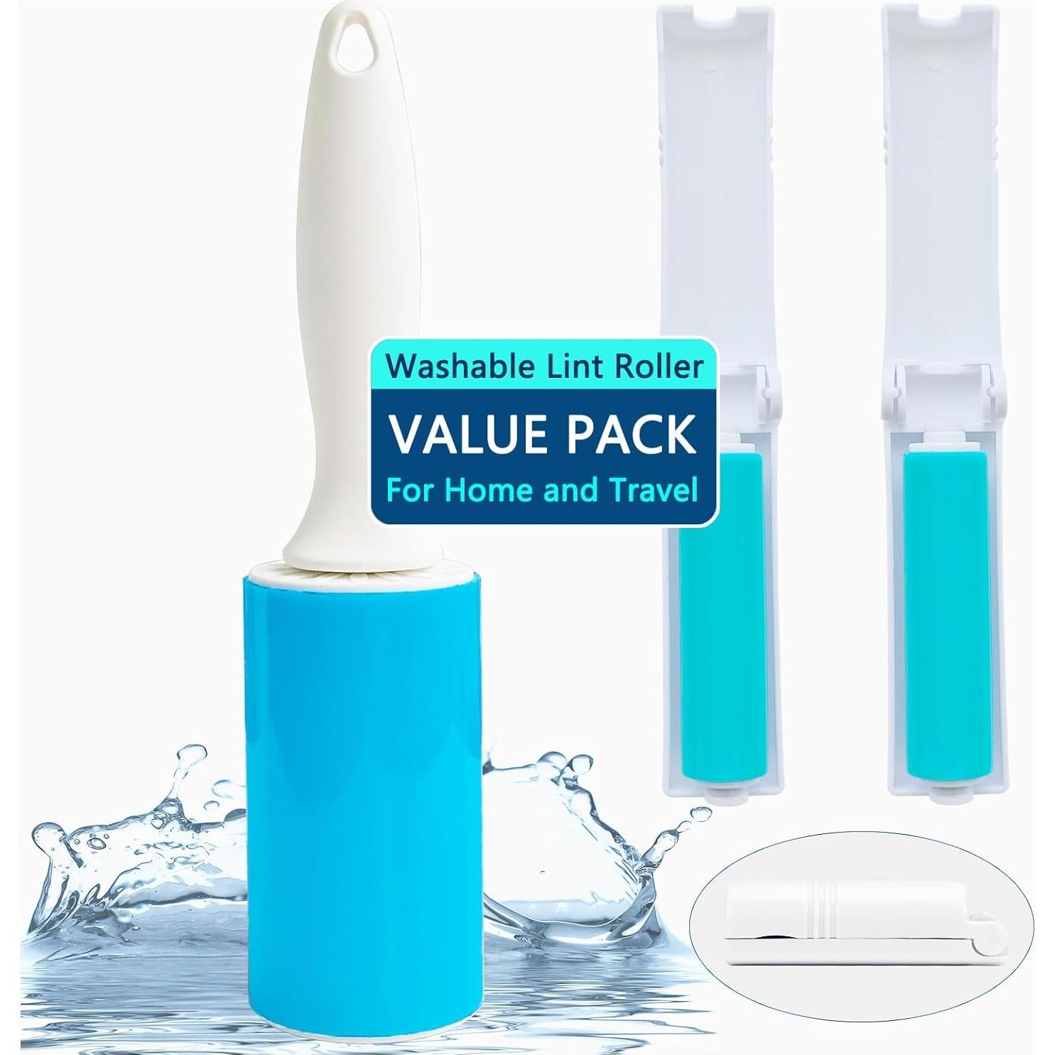 Rodillo de Pelusa Reutilizable Aomurvexz 3 Paquetes 23 cm