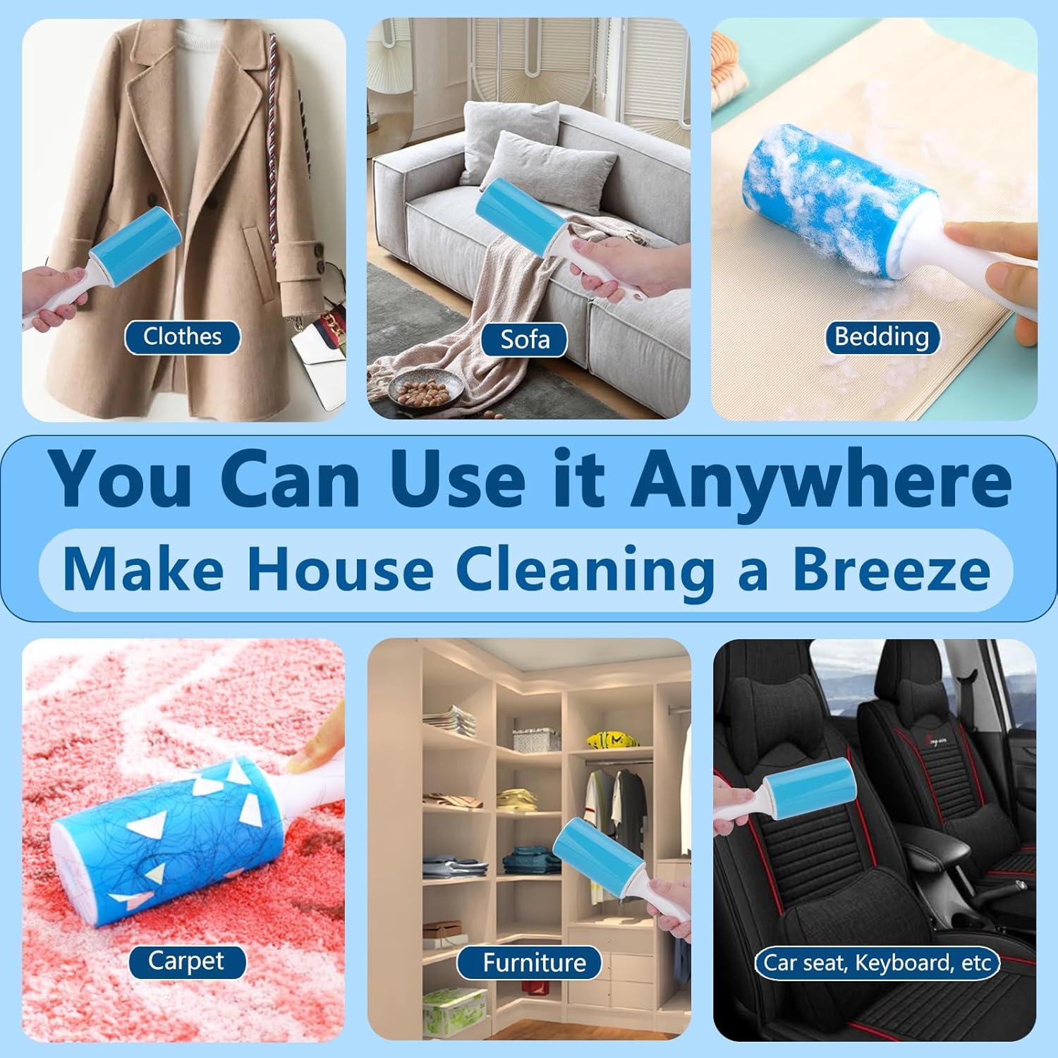 Rodillo de Pelusa Reutilizable Aomurvexz 3 Paquetes 23 cm