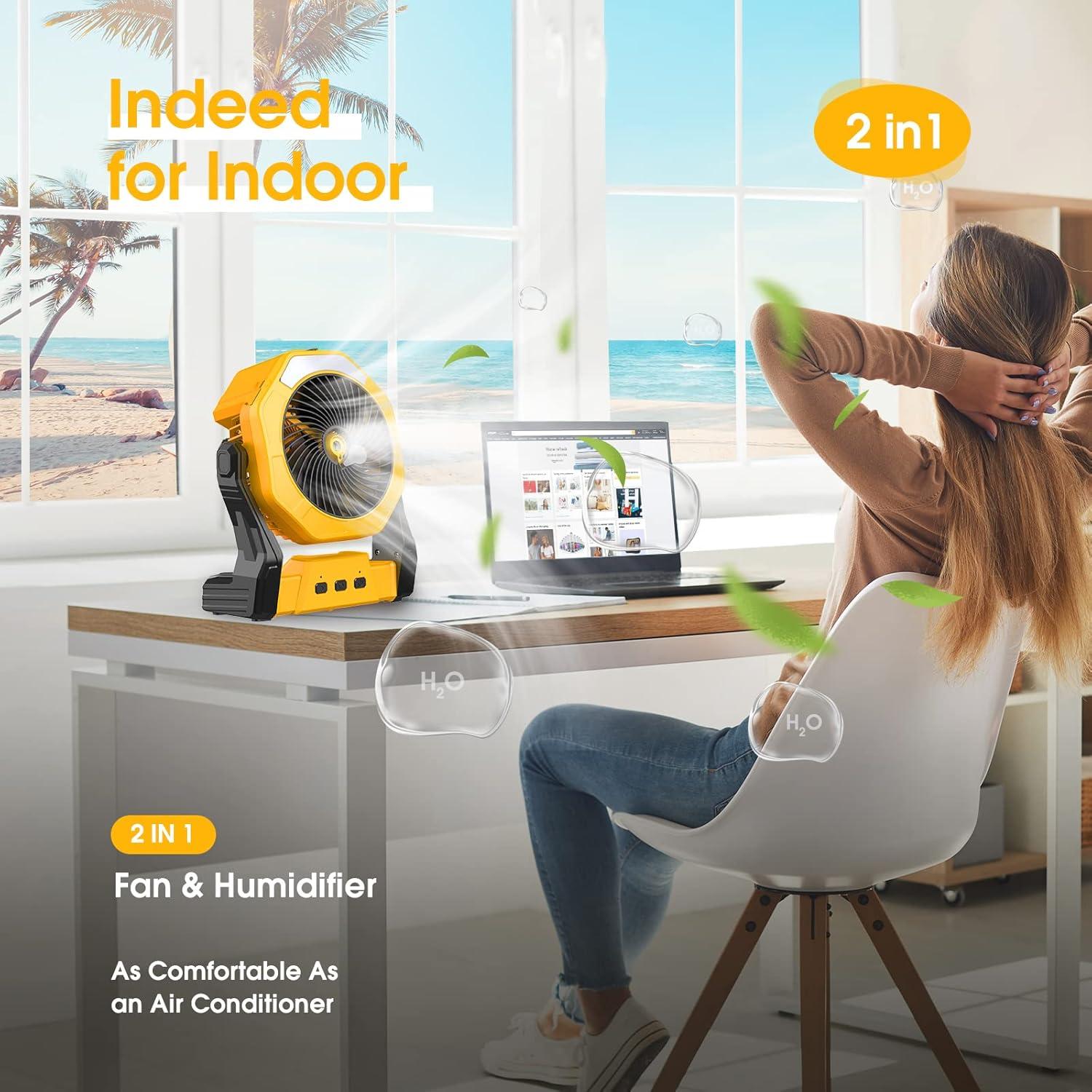 Ventilador Portátil de Nebulización Ausic P20 10000mAh 8"