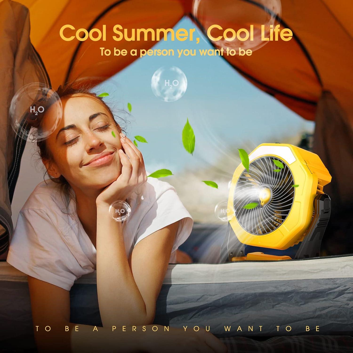 Ventilador Portátil de Nebulización Ausic P20 10000mAh 8"