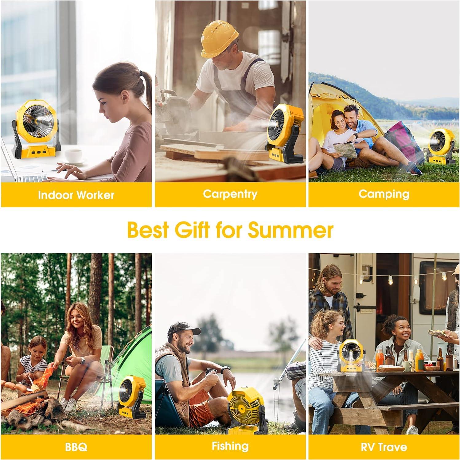 Ventilador Portátil de Nebulización Ausic P20 10000mAh 8"