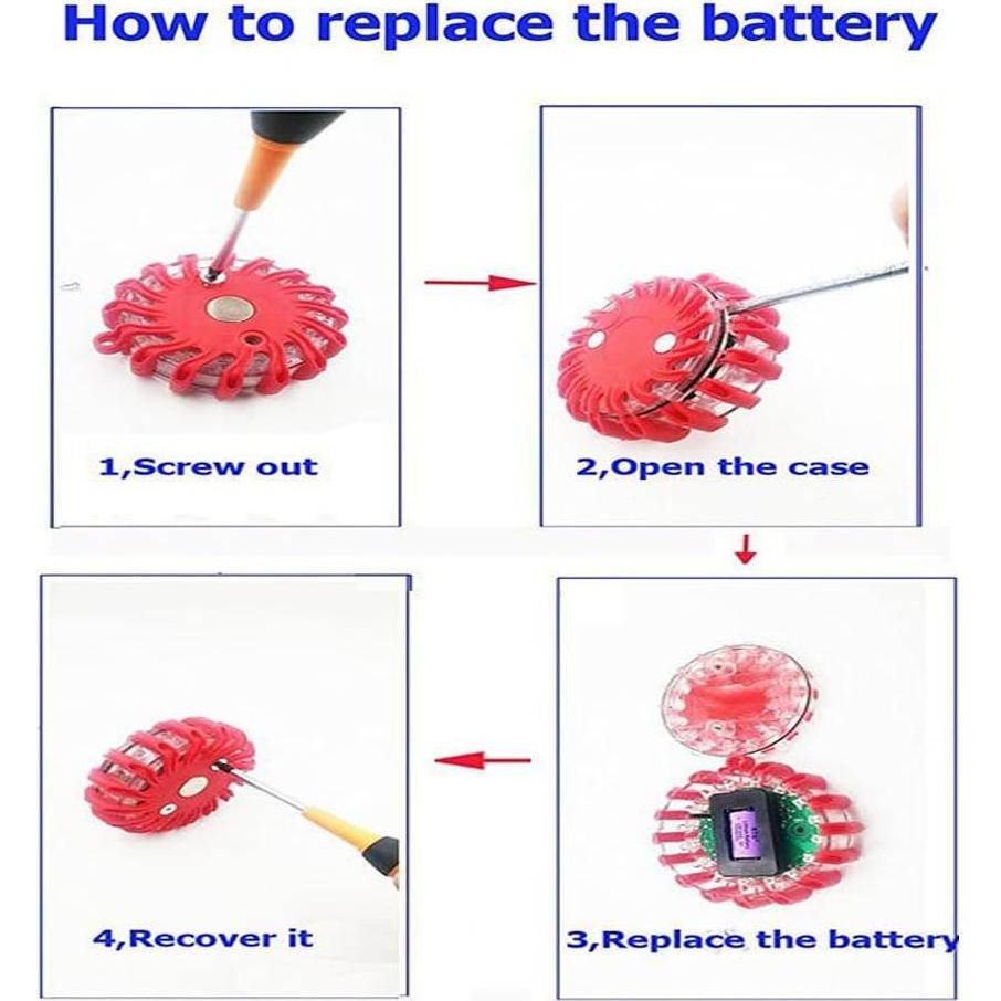 Lámpara de Emergencia Magnética SAMDO Verde 9 Patrones LED