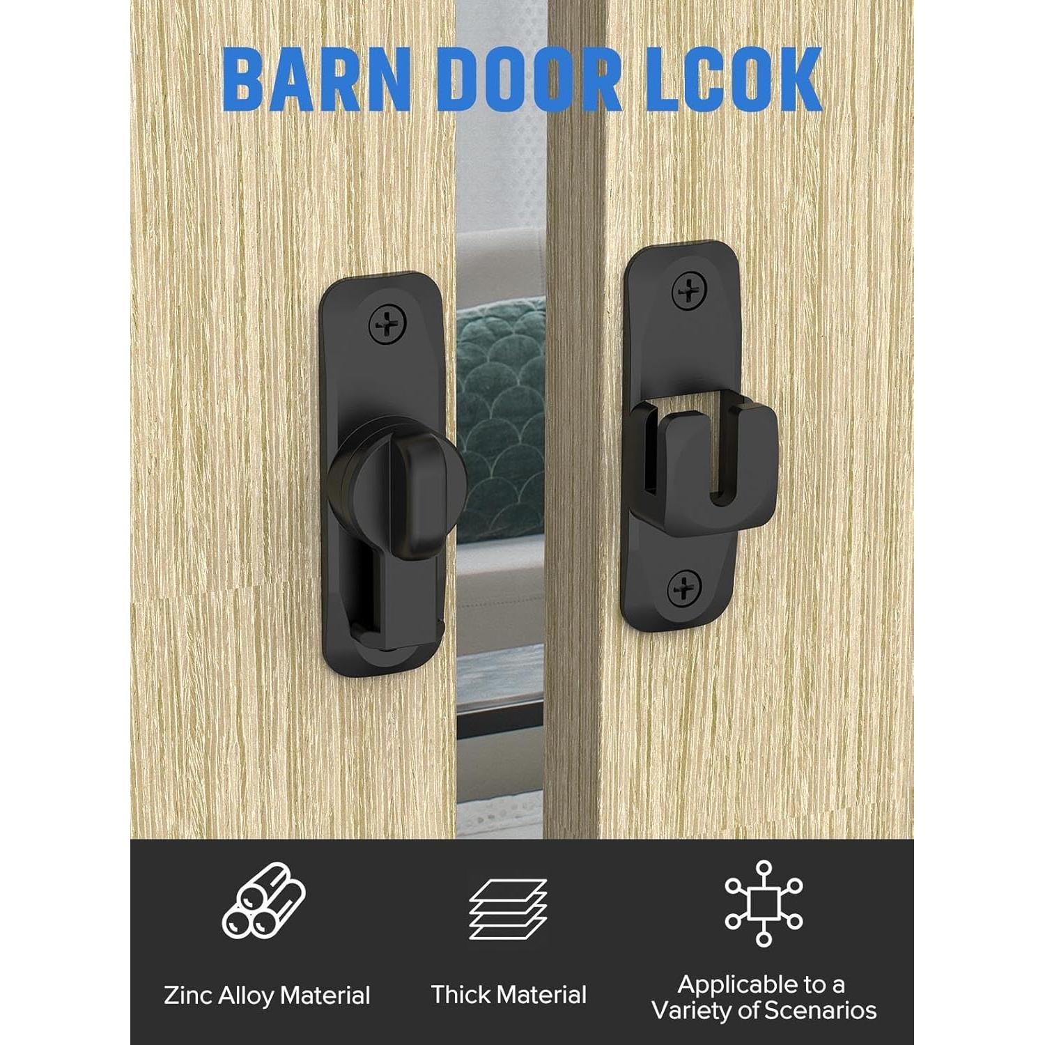 Cerradura de puerta de granero MeBantoo 90/180° con espaciador