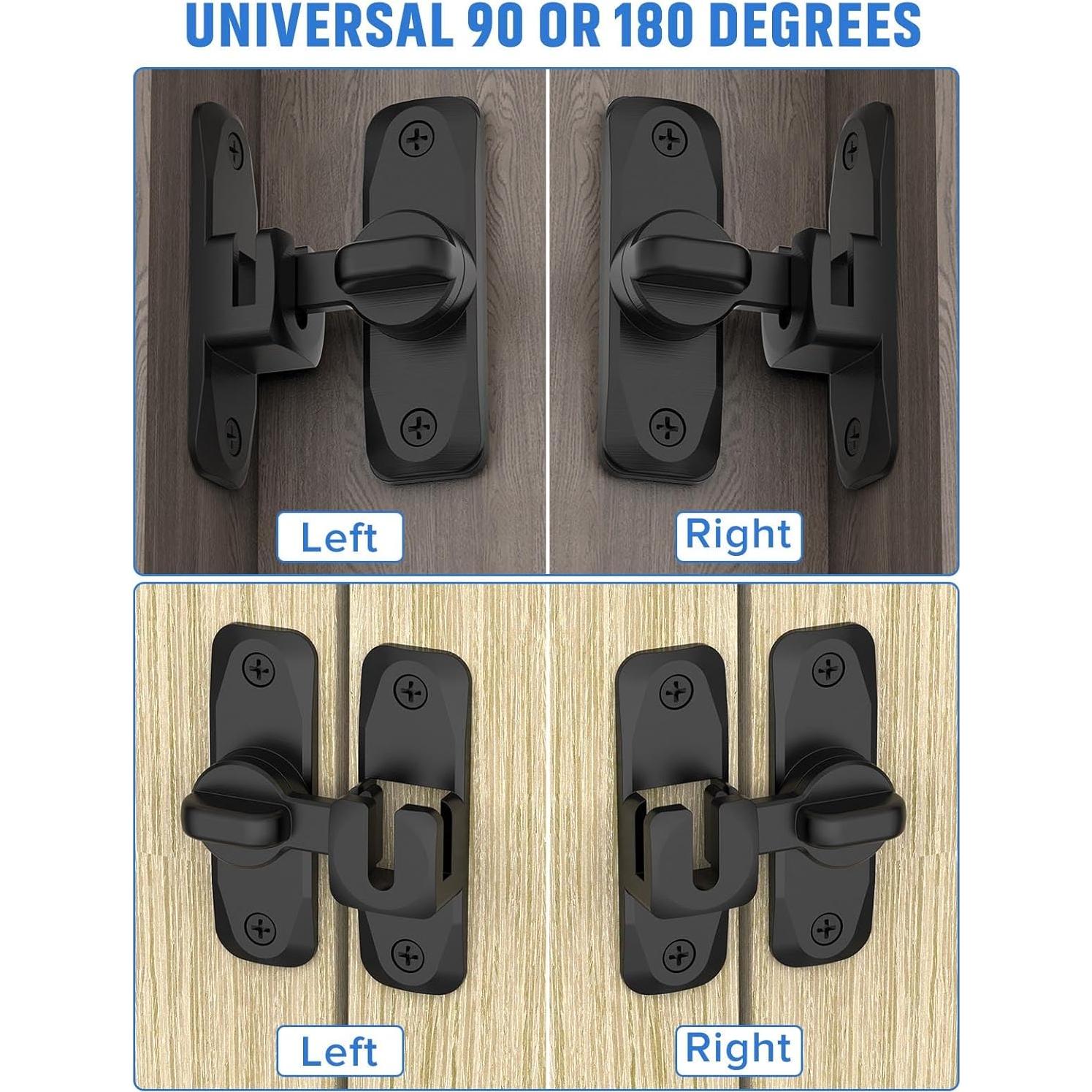 Cerradura de puerta de granero MeBantoo 90/180° con espaciador