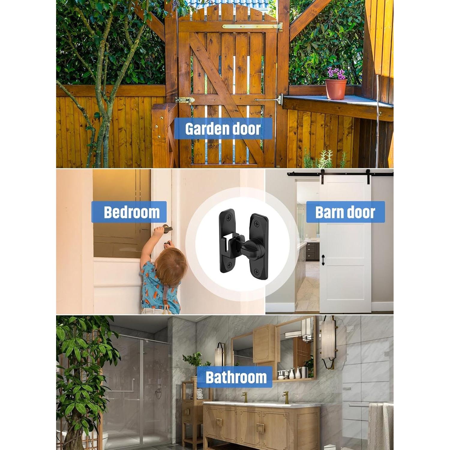 Cerradura de puerta de granero MeBantoo 90/180° con espaciador