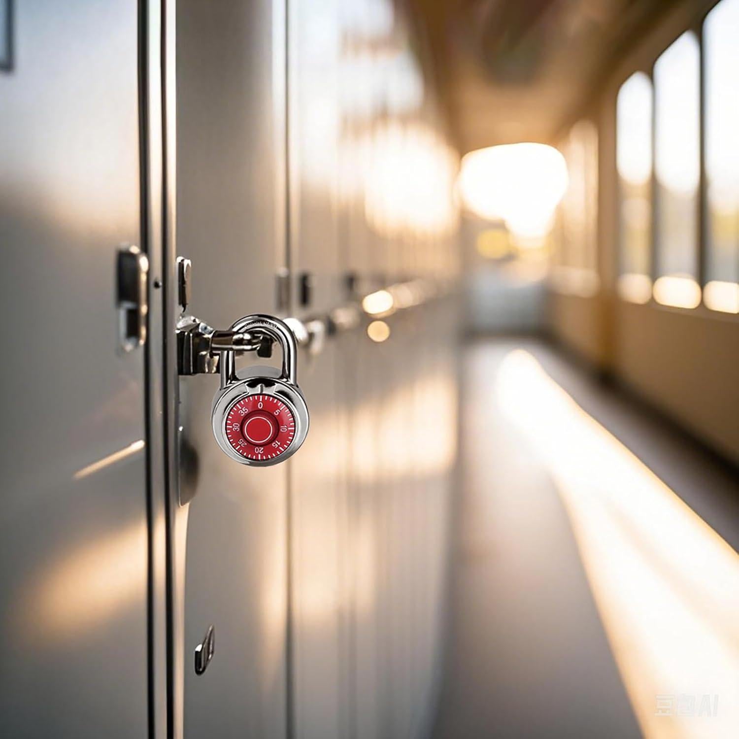 Candado de Combinación HZSY 2" Rojo Paquete de 48 Unidades