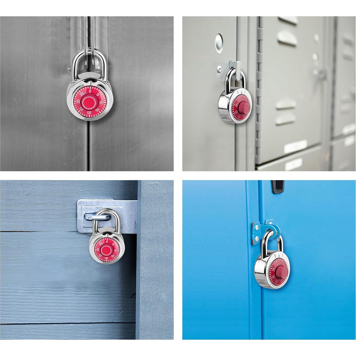 Candado de Combinación HZSY 2" Rojo Paquete de 48 Unidades