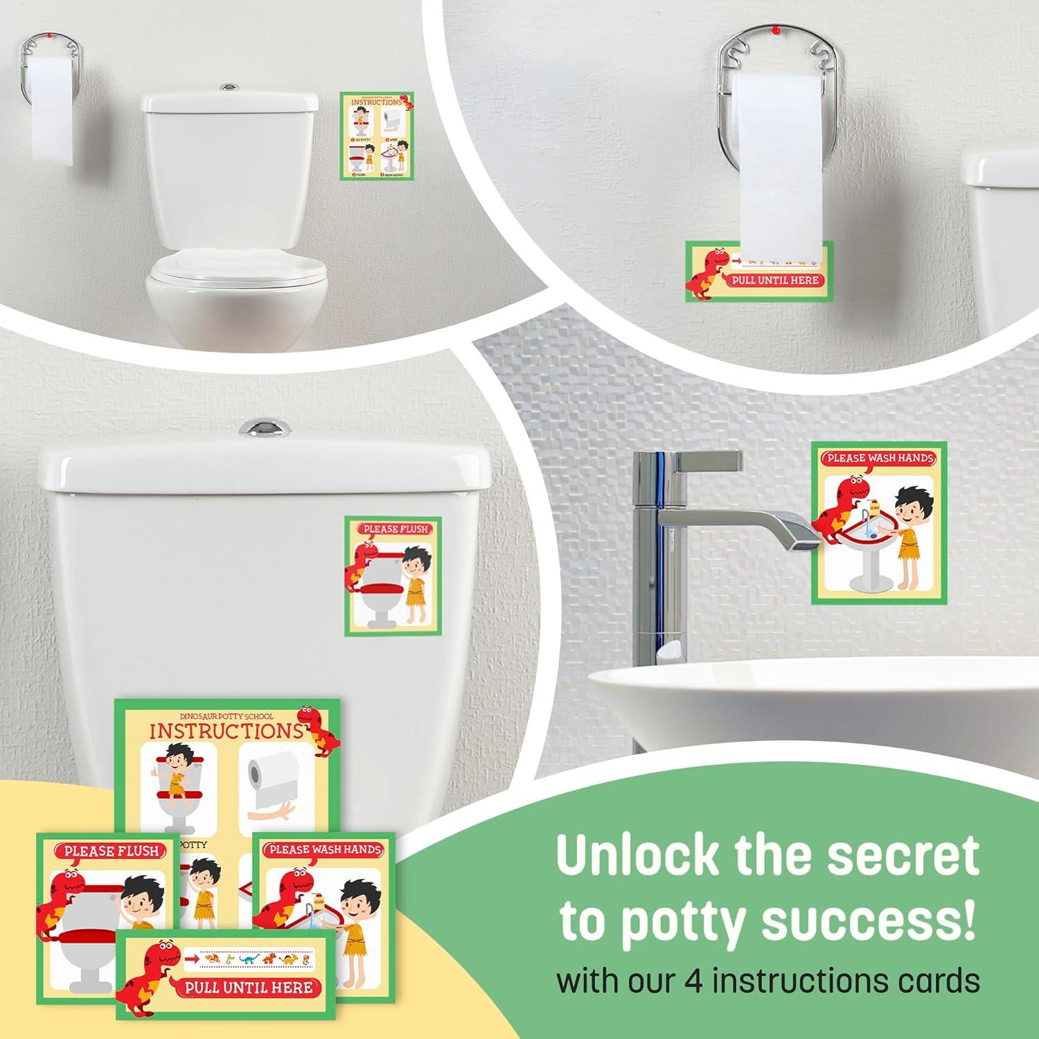 Gráfico de Entrenamiento para el Baño Cozy Greens Dinosaurios