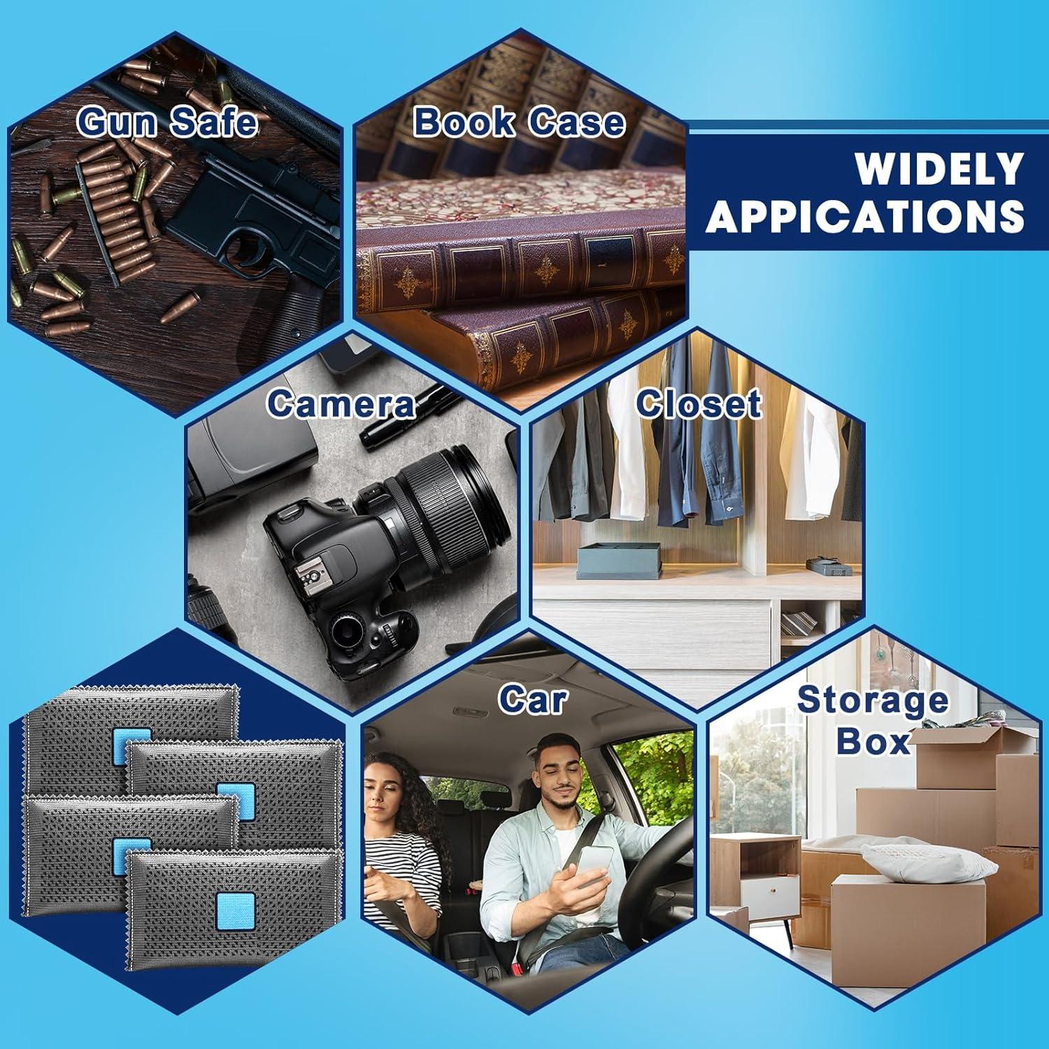 Paquete de 10 Bolsas Deshidratantes Timgle 200g Reutilizables