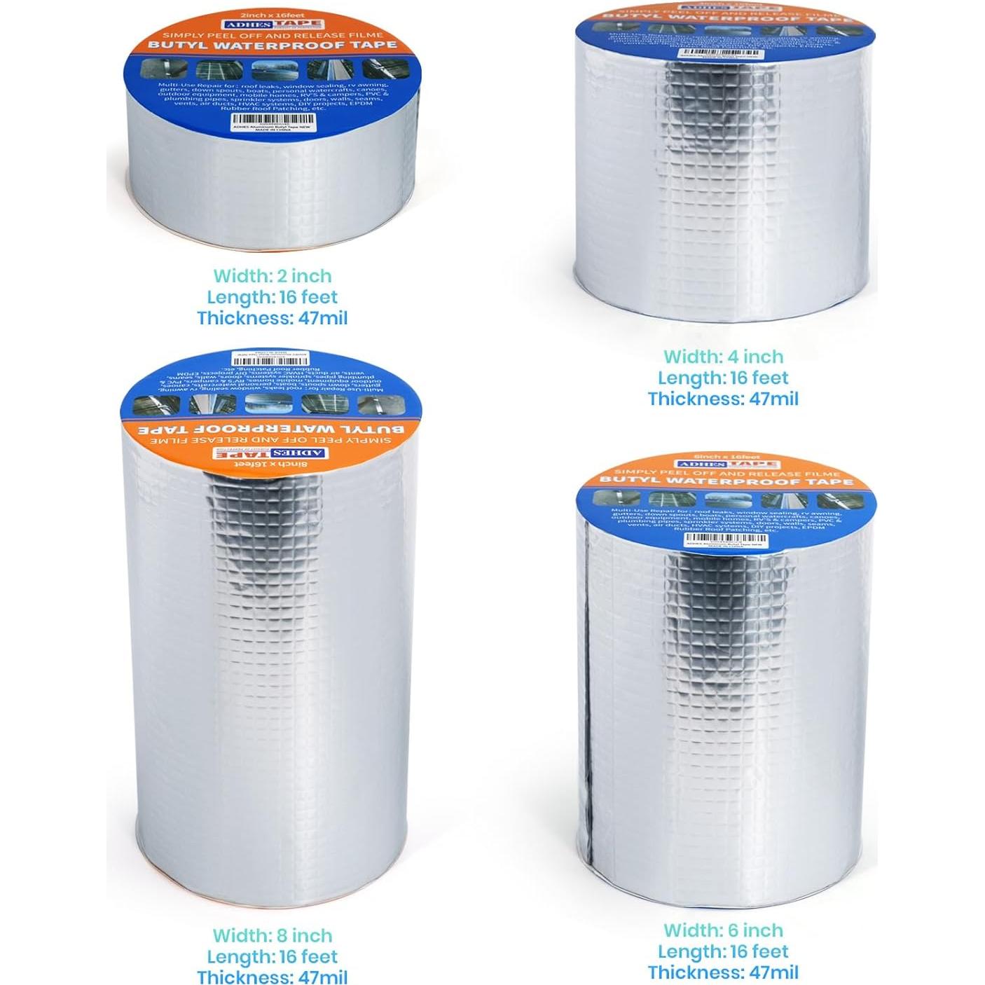 Cinta Butílica ADHES Impermeable 50mm x 5m para Reparación