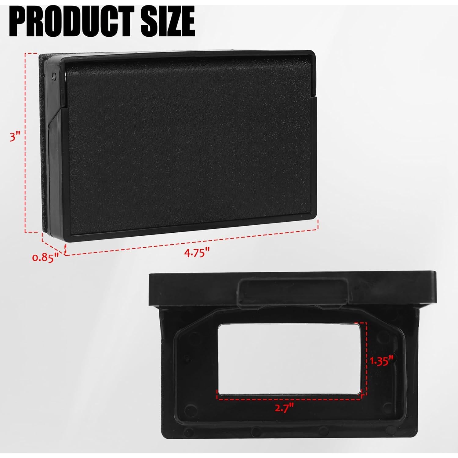 Placa Cubierta Salida Poder Exterior Calvana Negro 7.62cm