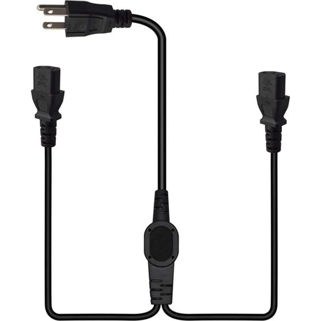 Cable Divisor de Energía NEMA 5-15P a 2X C13 1M UL