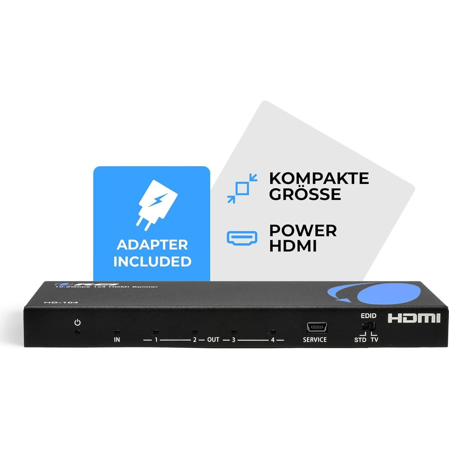 Divisor HDMI 1x4 OREI HD-104 4K@30Hz Compacto Plug & Play