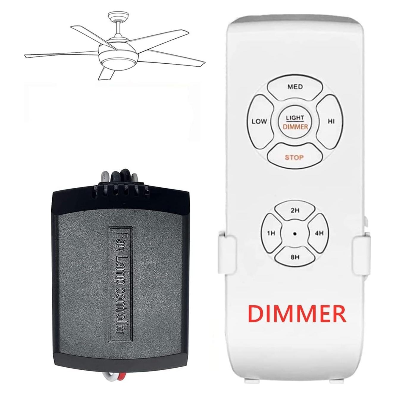 Control Remoto Universal para Ventilador de Techo Nexete, Regulador de Luz y Temporizador