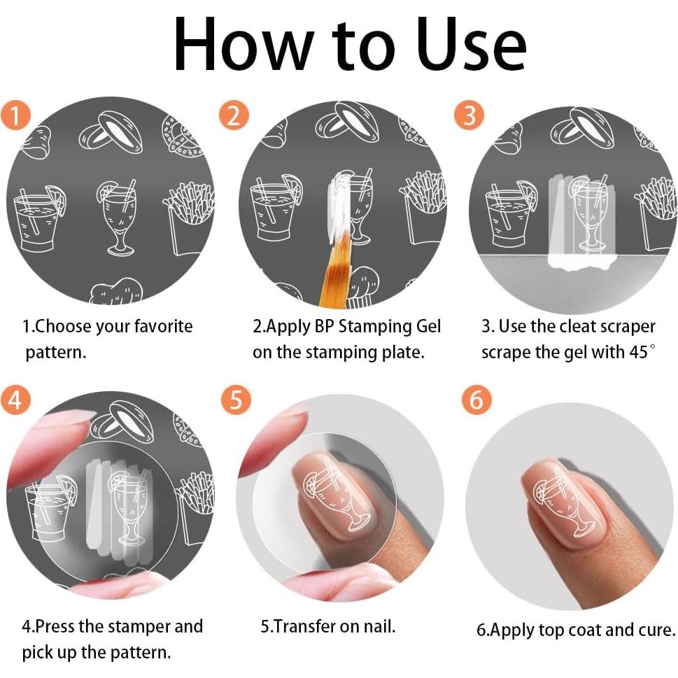 Placas de Estampado de Uñas PH PandaHall 3pcs Acero Inoxidable