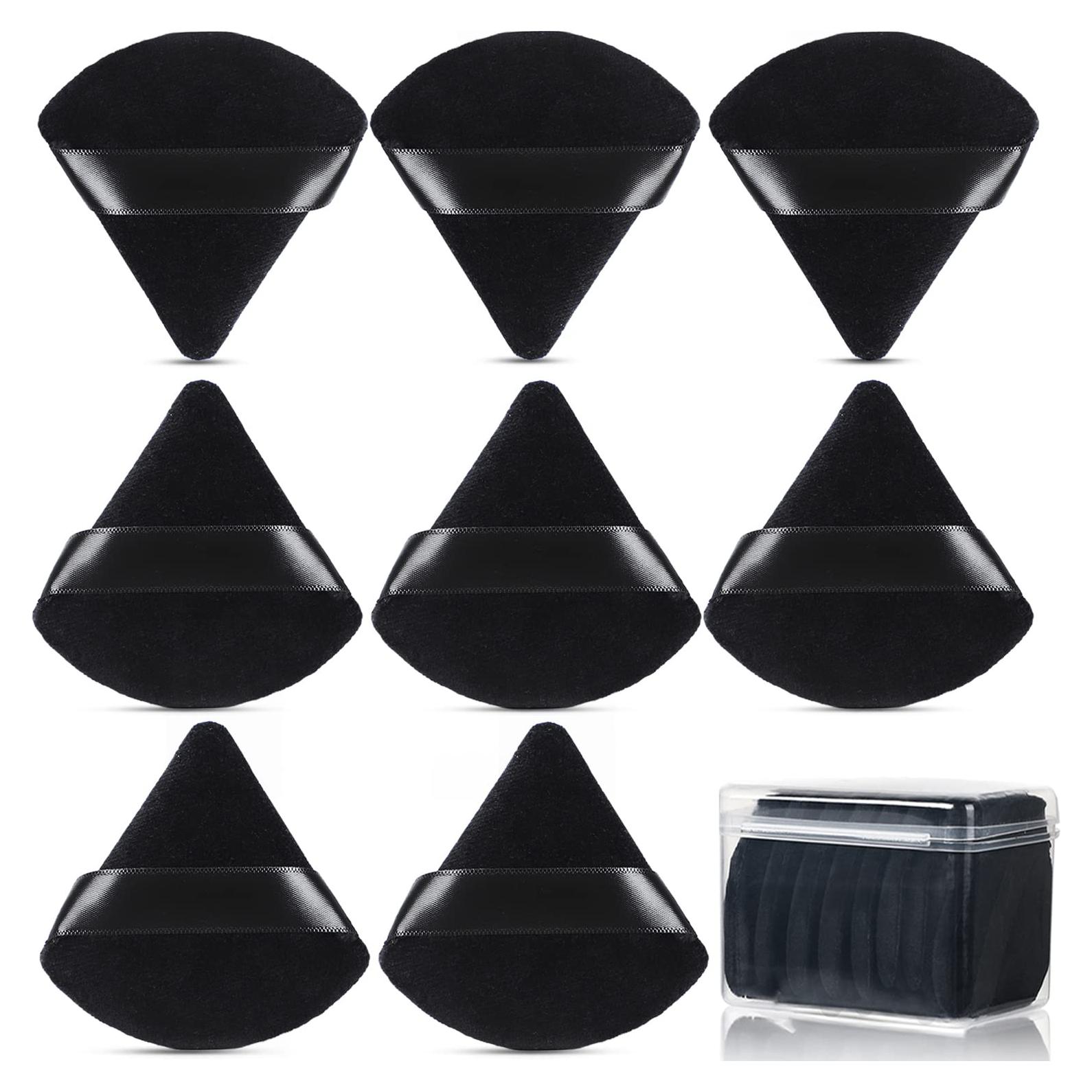 Juego de 8 Esponjas de Maquillaje JASSINS Triángulo Negro