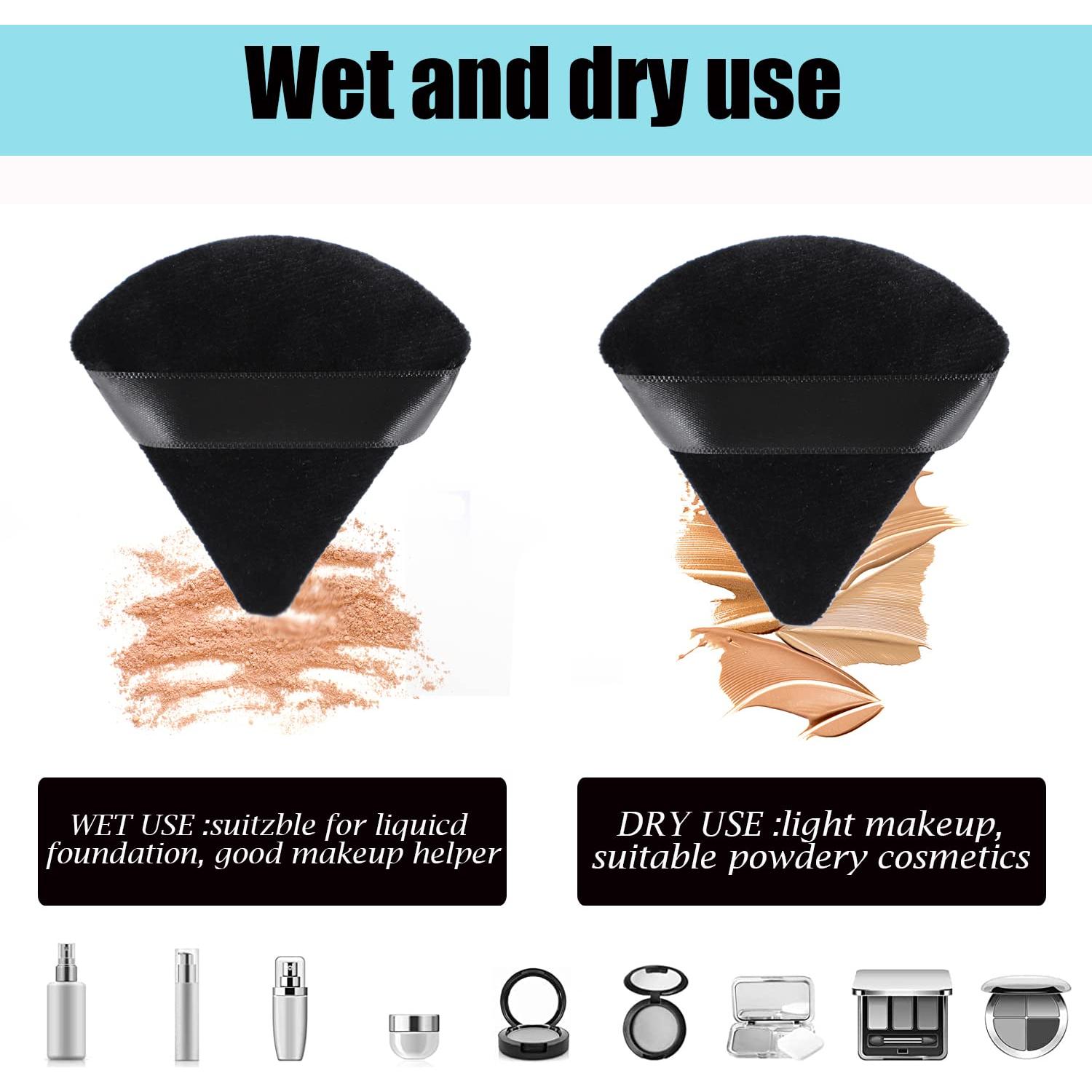 Juego de 8 Esponjas de Maquillaje JASSINS Triángulo Negro