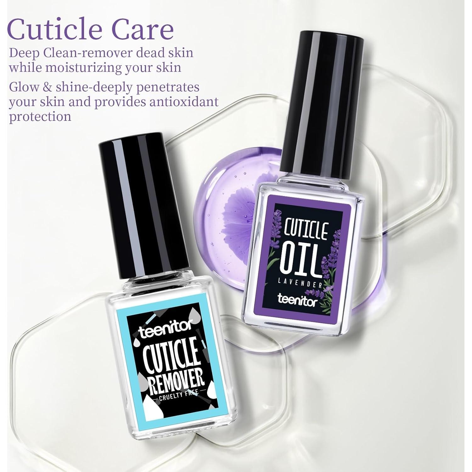 Kit de Cuidado de Uñas Teenitor - Removedor de Cutículas y Lima