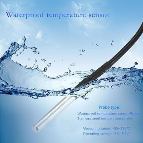 Sensor de Temperatura Inteligente Huacaoe Zigbee 1CH Impermeable