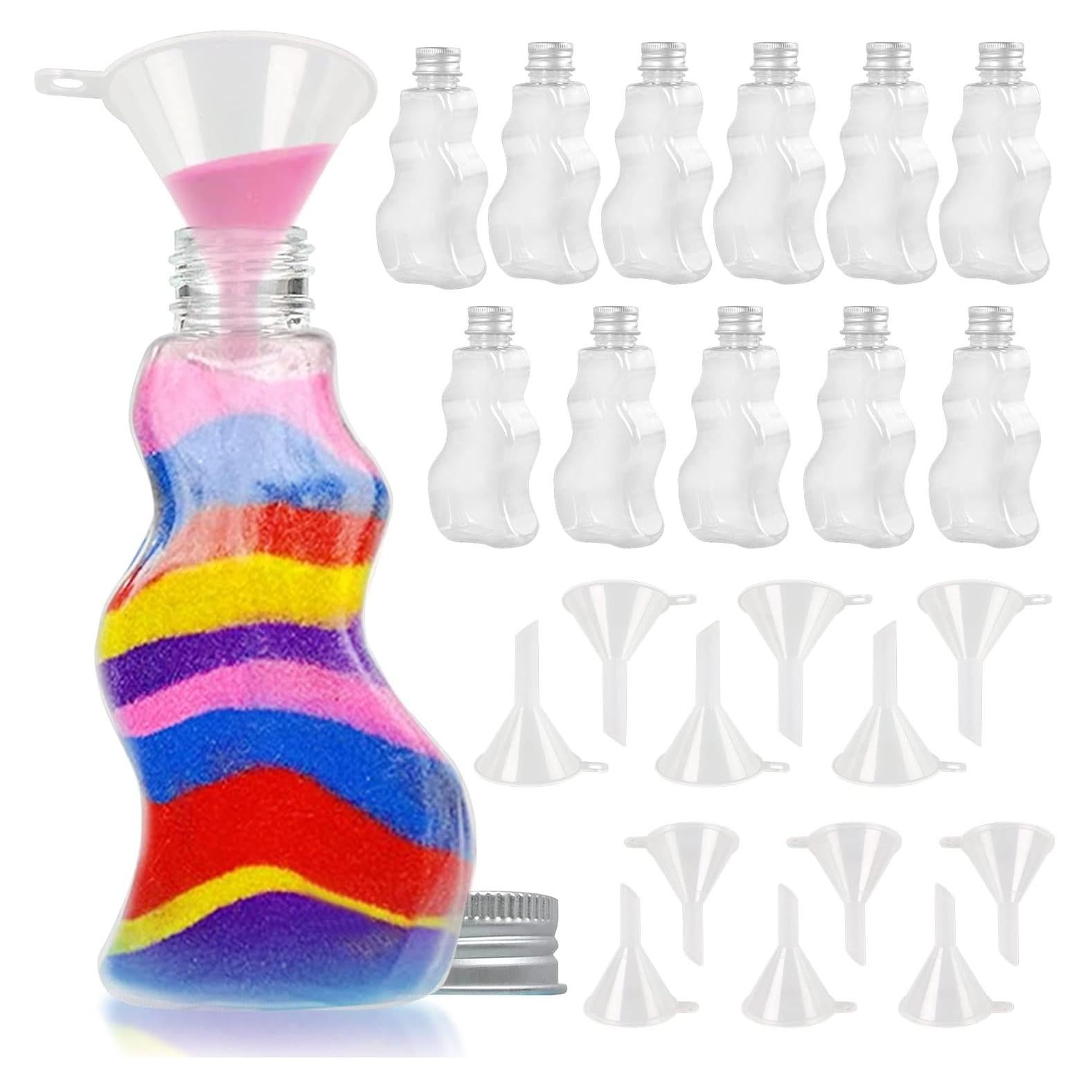 Botellas de Arena Artística JJ CARE - 12 Piezas y Embudos