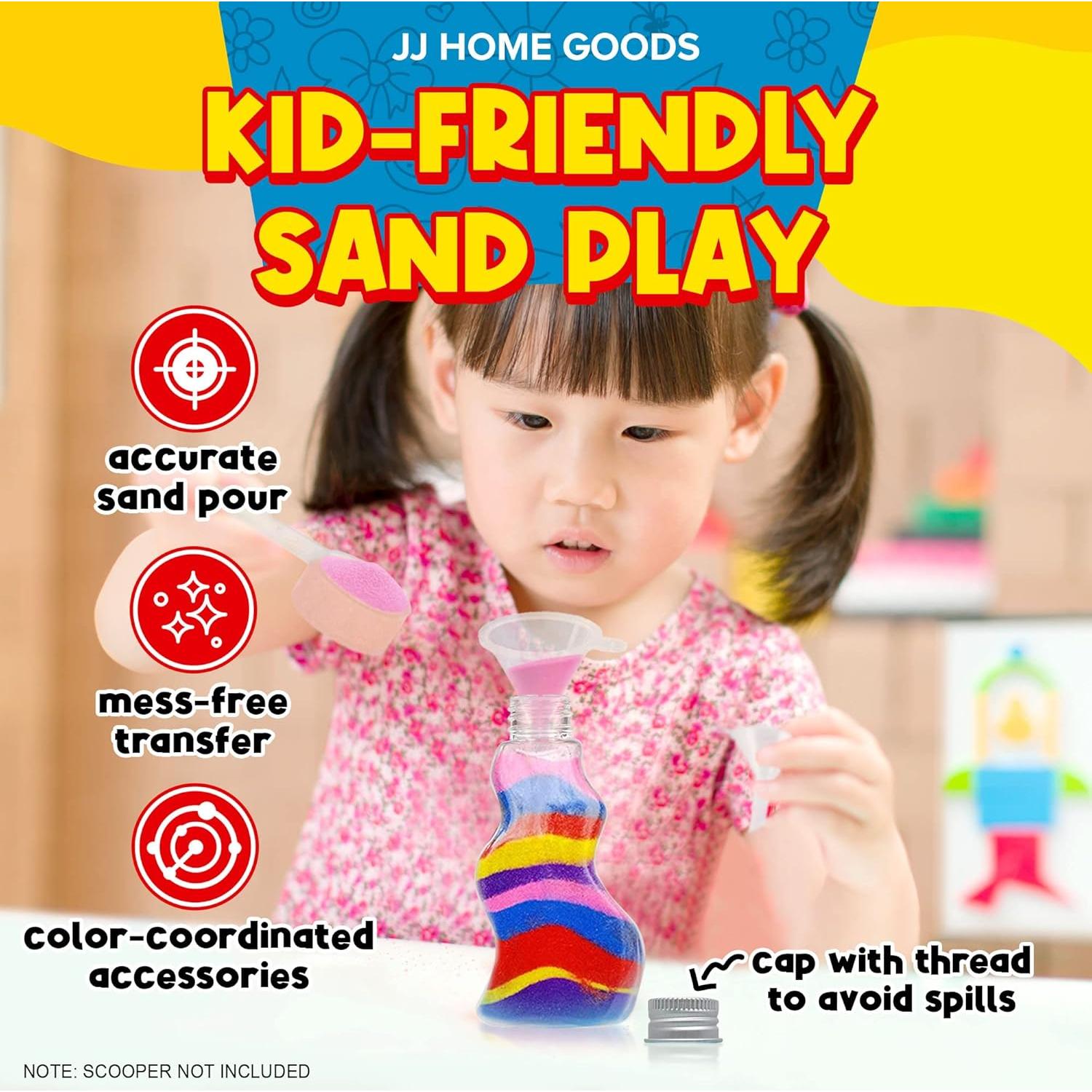 Botellas de Arena Artística JJ CARE - 12 Piezas y Embudos