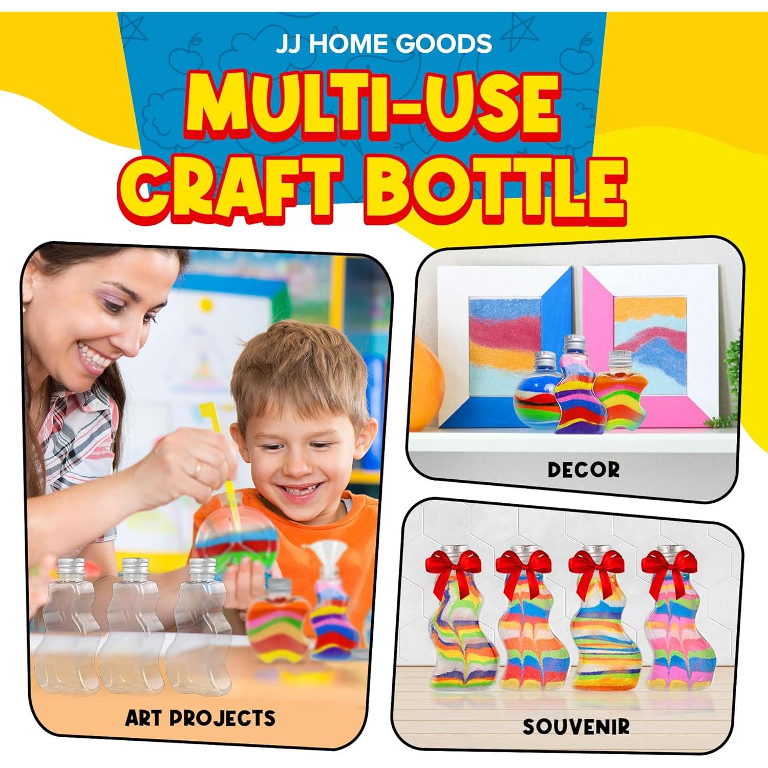 Botellas de Arena Artística JJ CARE - 12 Piezas y Embudos