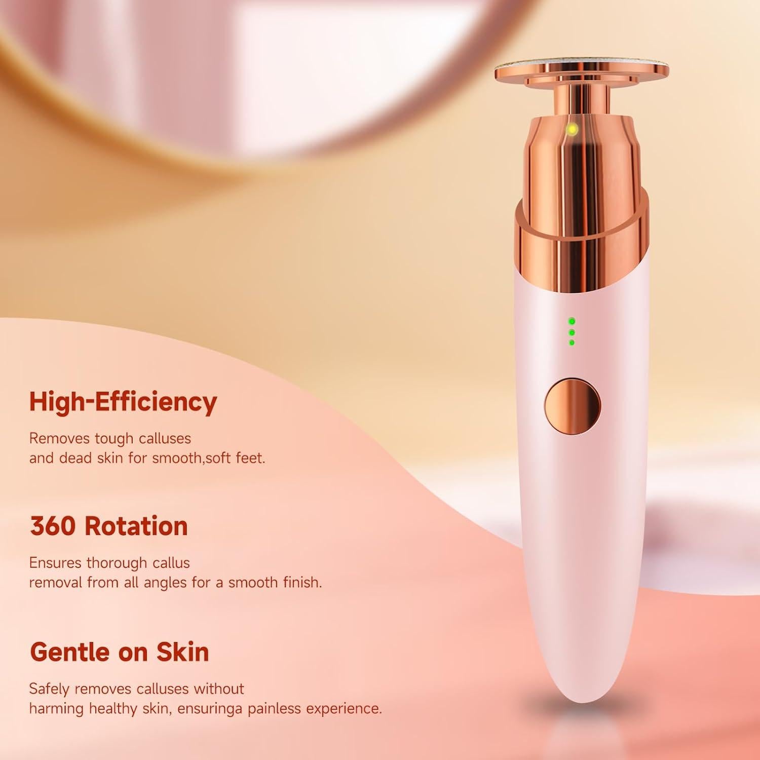 Kit Removedor de Callos Eléctrico 3 Velocidades Rosa