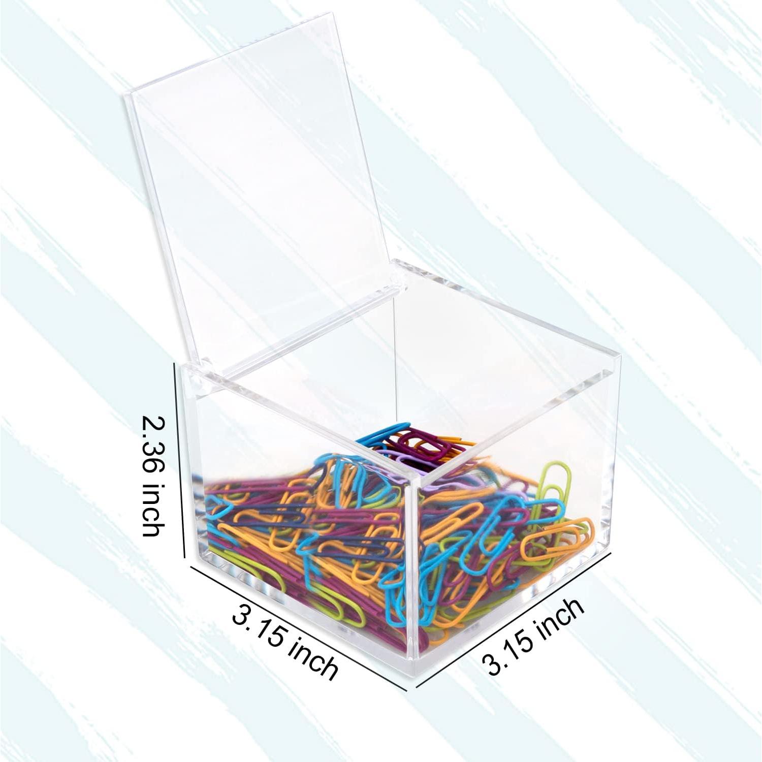 Paquete de 2 Organizadores Acrílicos Transparentes 8x8x6 cm