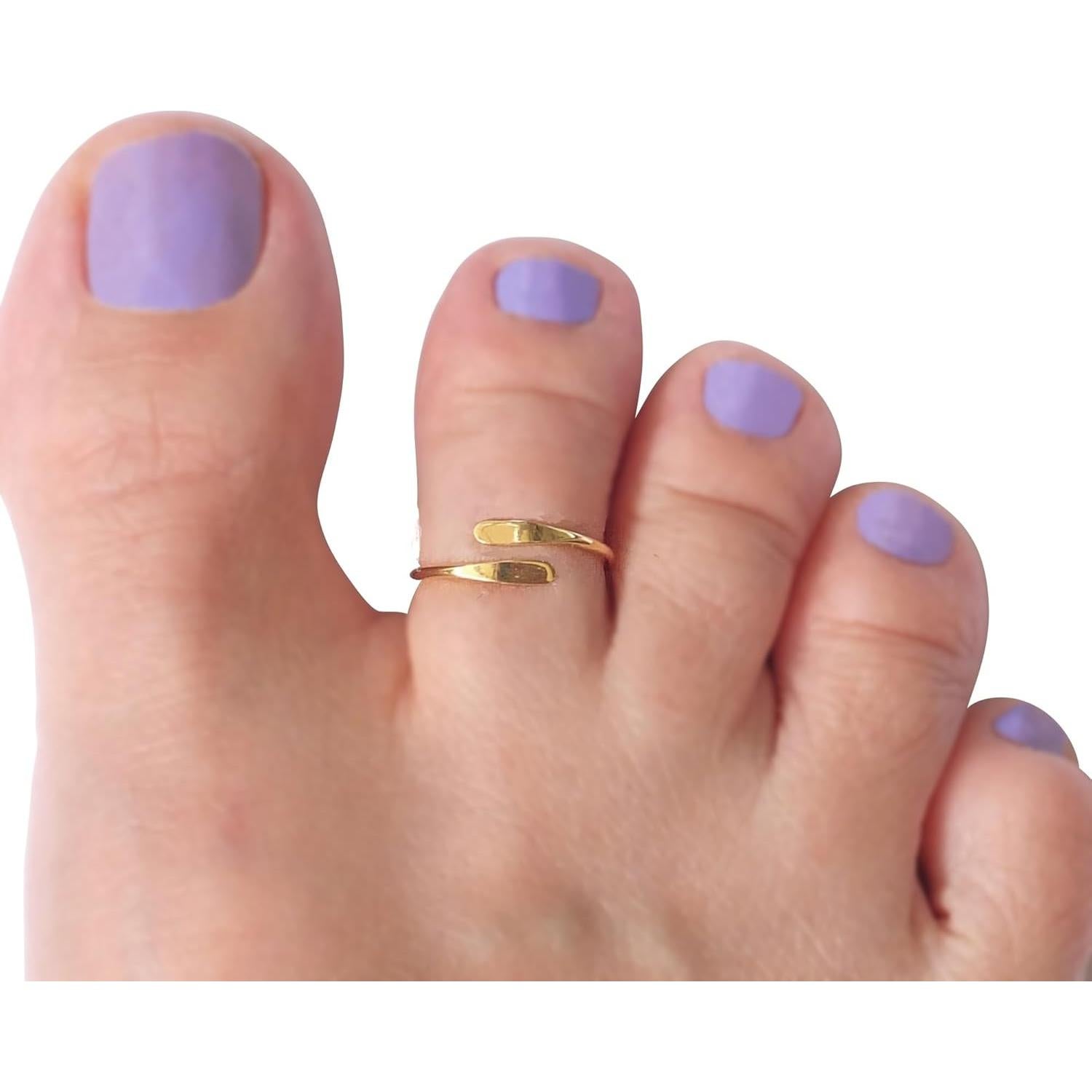 Anillo ajustable de oro chapado sobre plata esterlina MiYa