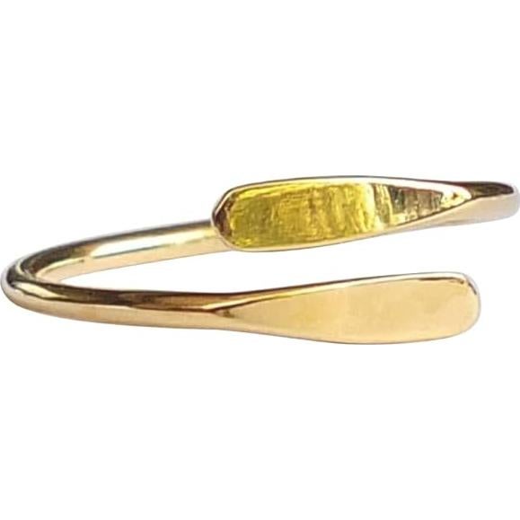 Anillo ajustable de oro chapado sobre plata esterlina MiYa