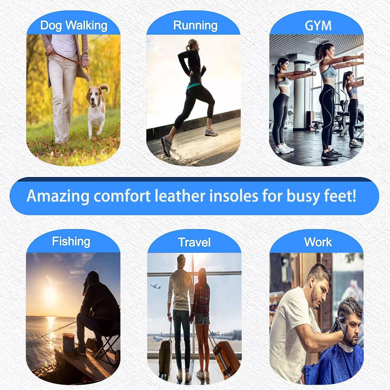 Plantillas de Cuero Bellcon Antideslizantes 3 Pares Mujeres 35-36