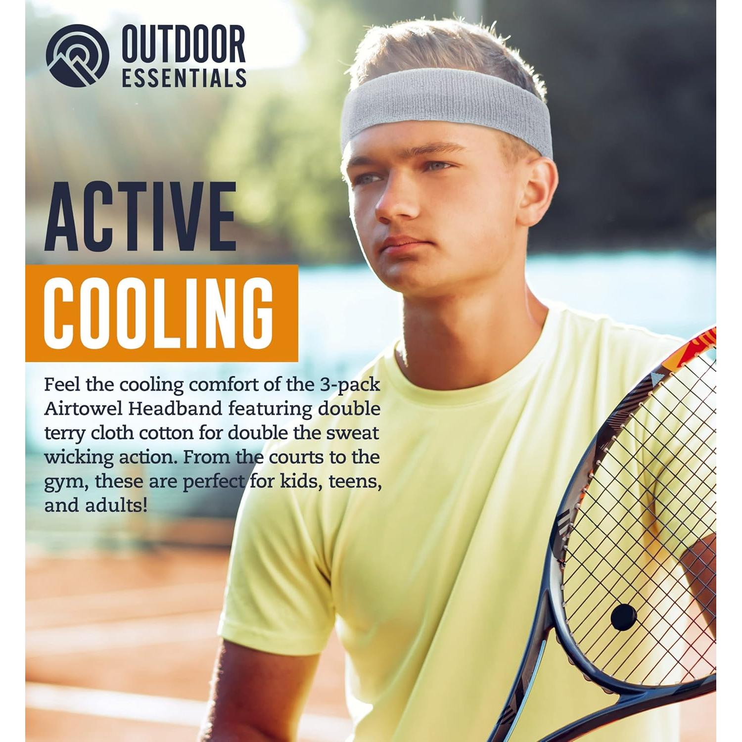 Banda de Sudor OutdoorEssentials - Paquete de 12 Multicolor