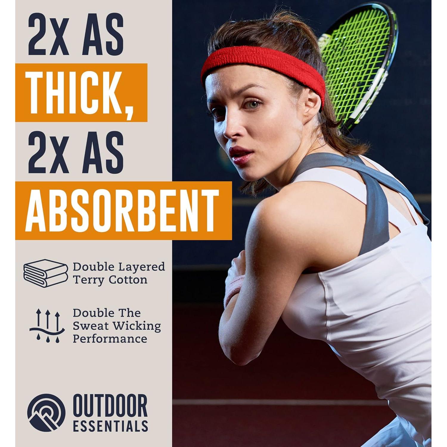 Banda de Sudor OutdoorEssentials - Paquete de 12 Multicolor