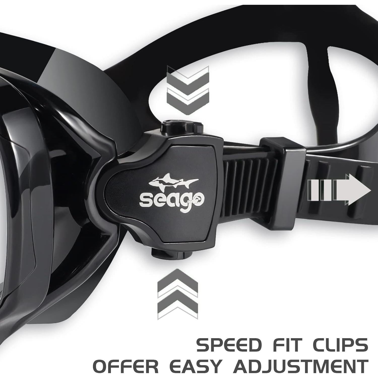 Máscara de Buceo Seago para Niños 5-15 Años Antivaho 180°