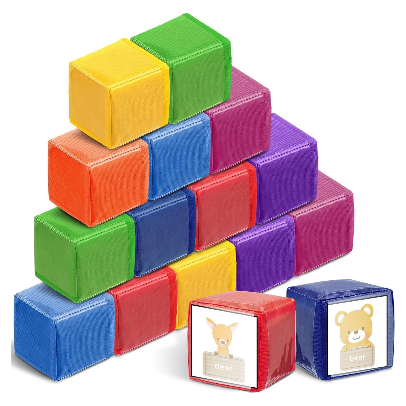 Dados de Espuma Educativos Yilloog 16 Pcs 8 cm Color Sólido