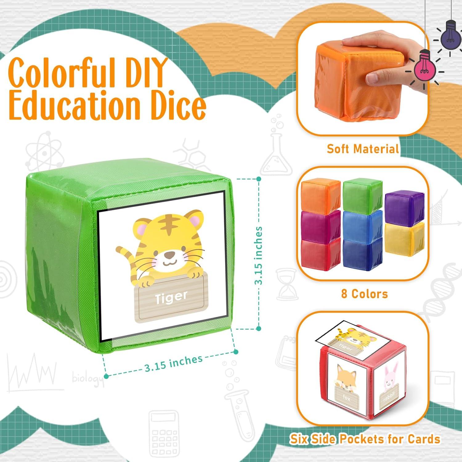 Dados de Espuma Educativos Yilloog 16 Pcs 8 cm Color Sólido