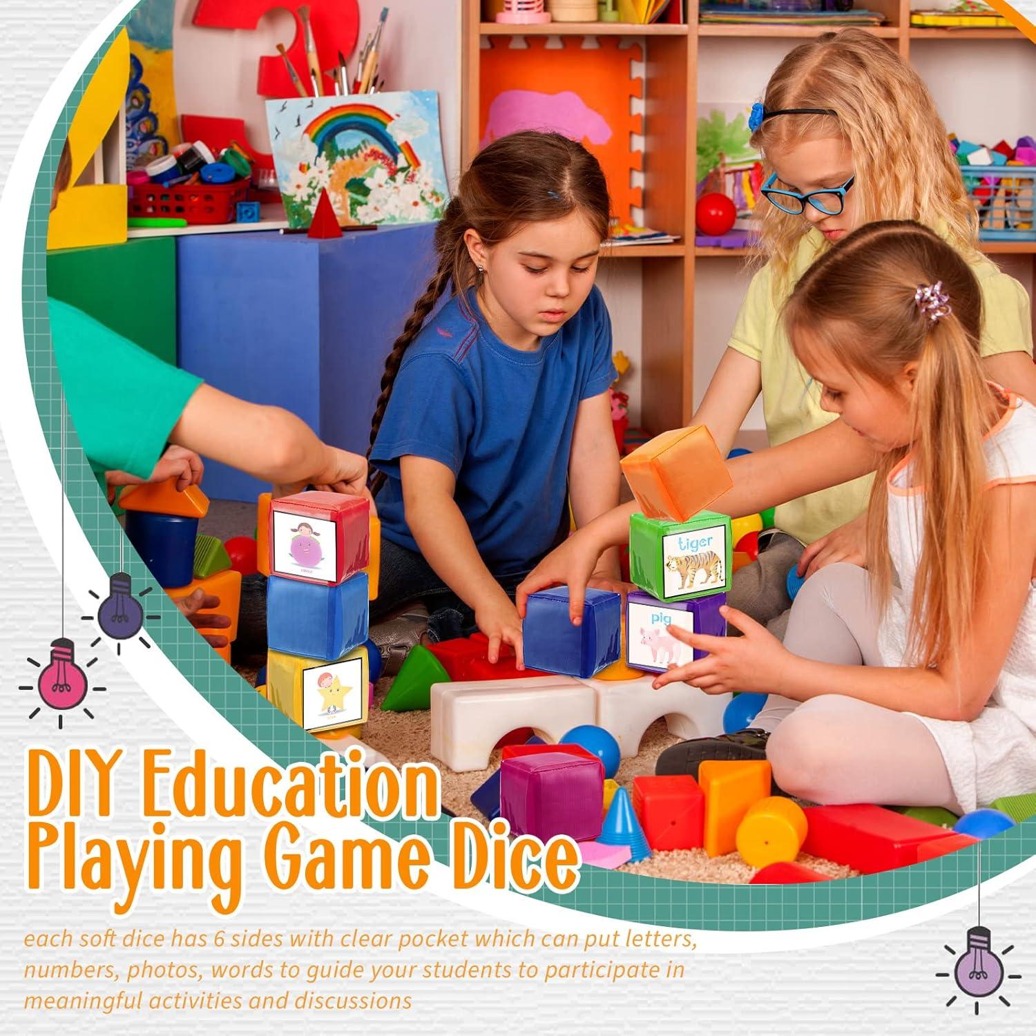 Dados de Espuma Educativos Yilloog 16 Pcs 8 cm Color Sólido