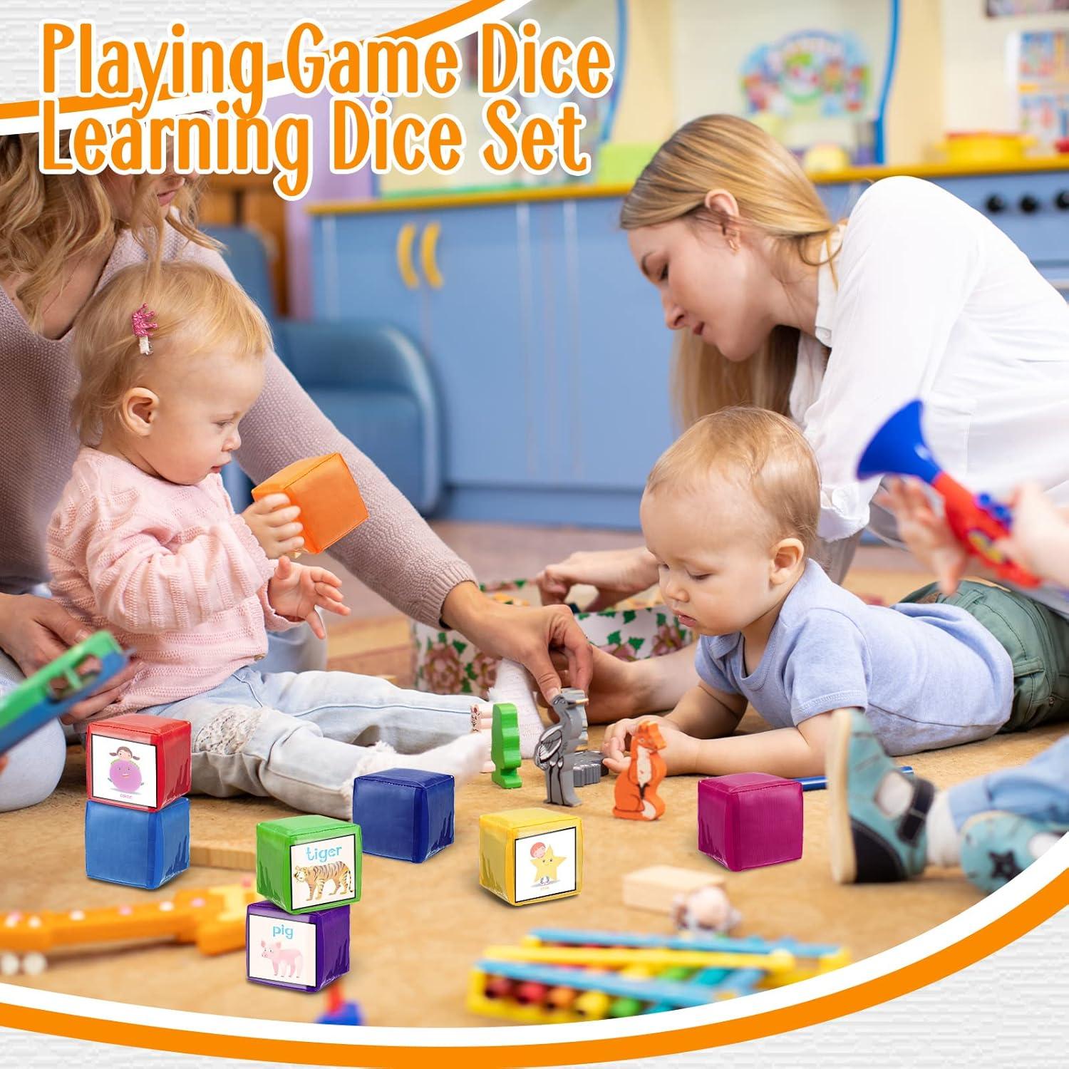 Dados de Espuma Educativos Yilloog 16 Pcs 8 cm Color Sólido