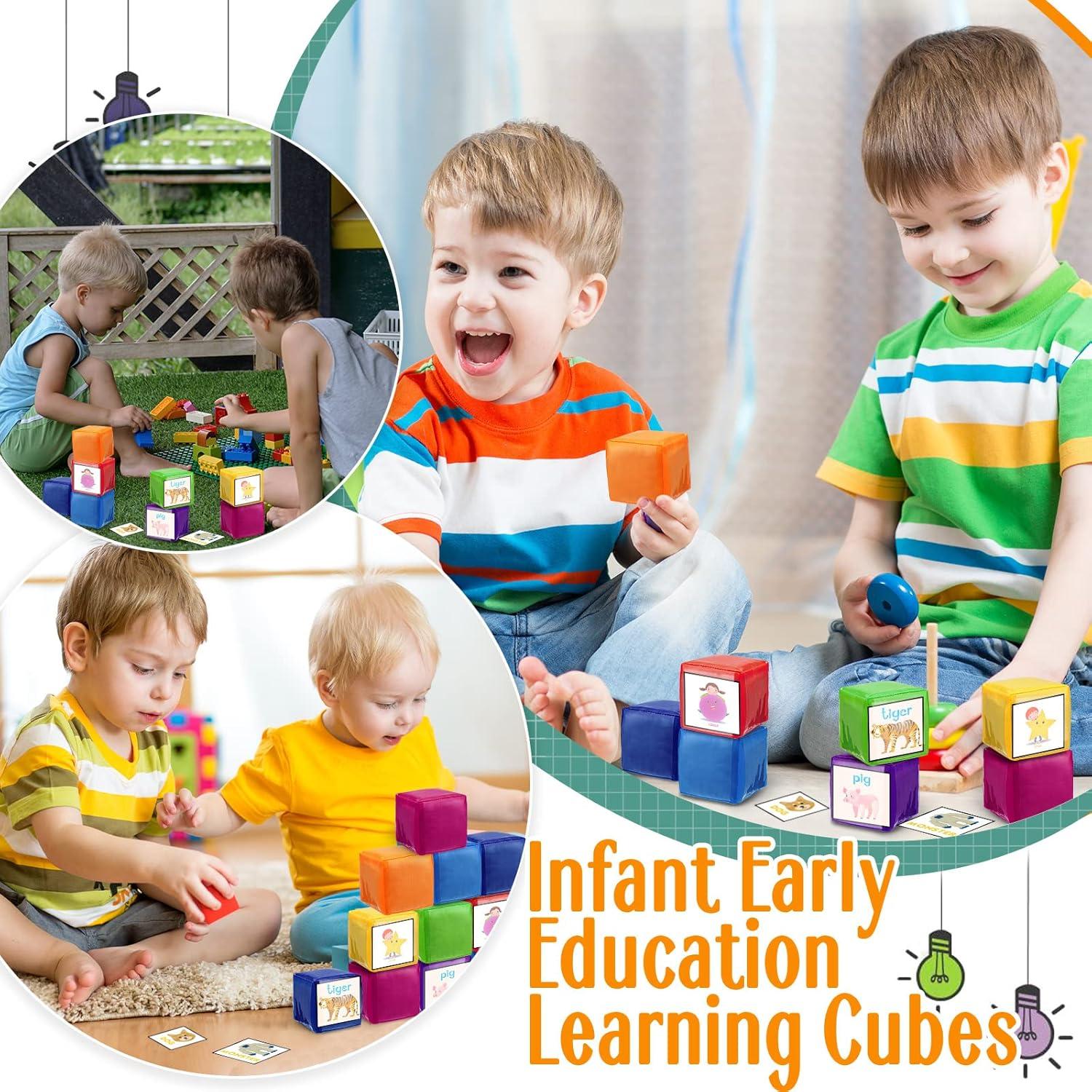 Dados de Espuma Educativos Yilloog 16 Pcs 8 cm Color Sólido