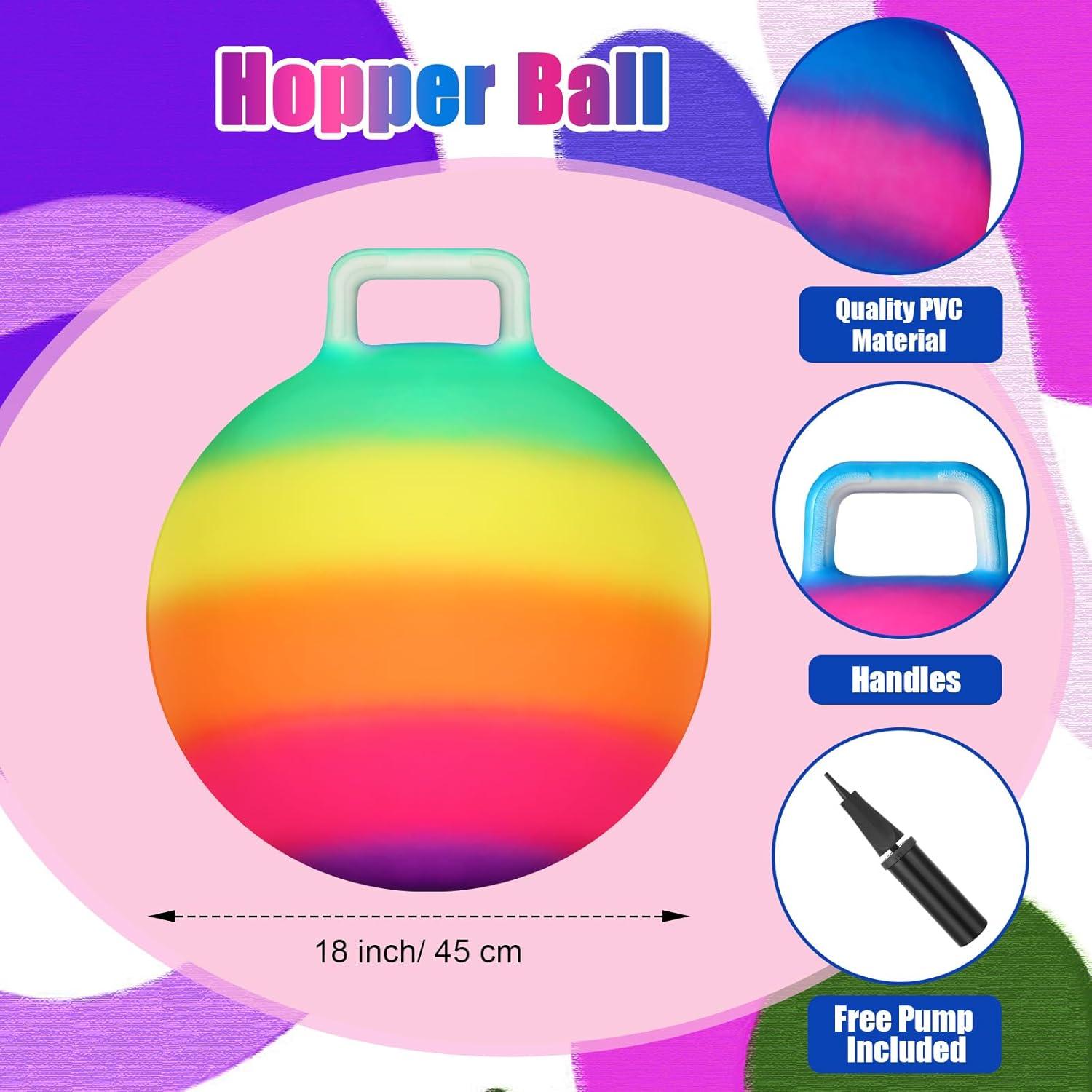 Pelotas Saltarinas Inflables Poen 3 Pcs 45 cm con Mango