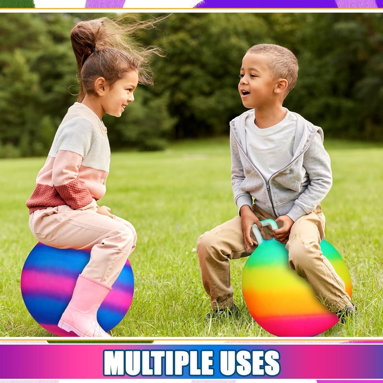 Pelotas Saltarinas Inflables Poen 3 Pcs 45 cm con Mango