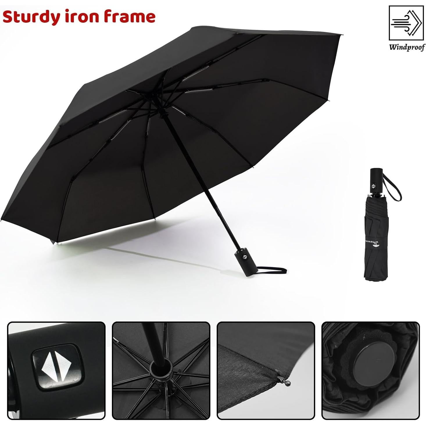 Paraguas Automático SY COMPACT Plegable Impermeable 96.5 cm